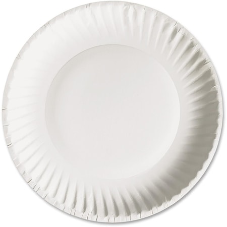 Ajm Packaging 9 in. Green Label Economy Paper Plates AJMPP9GREWH